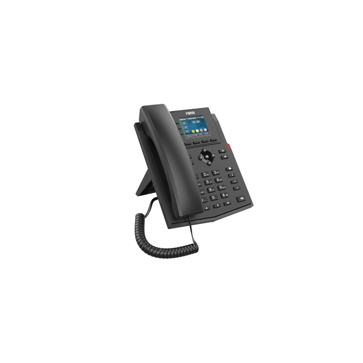 Teléfono IP Wi-Fi empresarial para 4 líneas SIP con pantalla LCD de 2.4 pulgadas a color, Opus y conferencia de 3