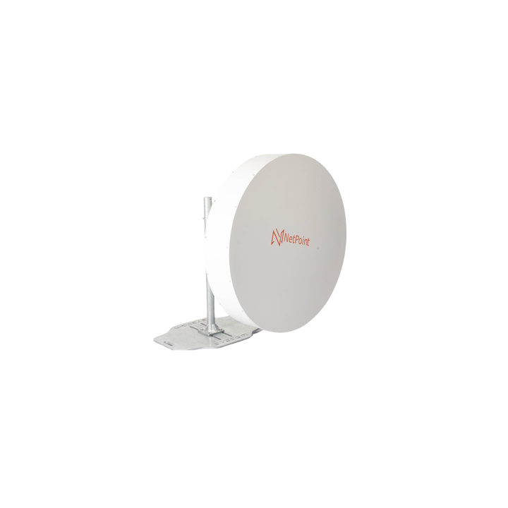 Antena de parabola profunda, blindada, con supresión al ruido de 4 ft, 4.9-6.4 GHz, Ganancia 37 dBi con SLANT de 45 °