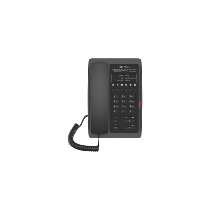 Teléfono IP WiFi para Hotelería, profesional con 6 teclas programables para servicio rápido (Hotline), plantilla