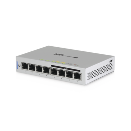 Switch UniFi Administrable capa 2 de 8 puertos Gigabit (4 Puertos Gigabit PoE 802.3af y 4 puertos Gigabit ethernet) 60W