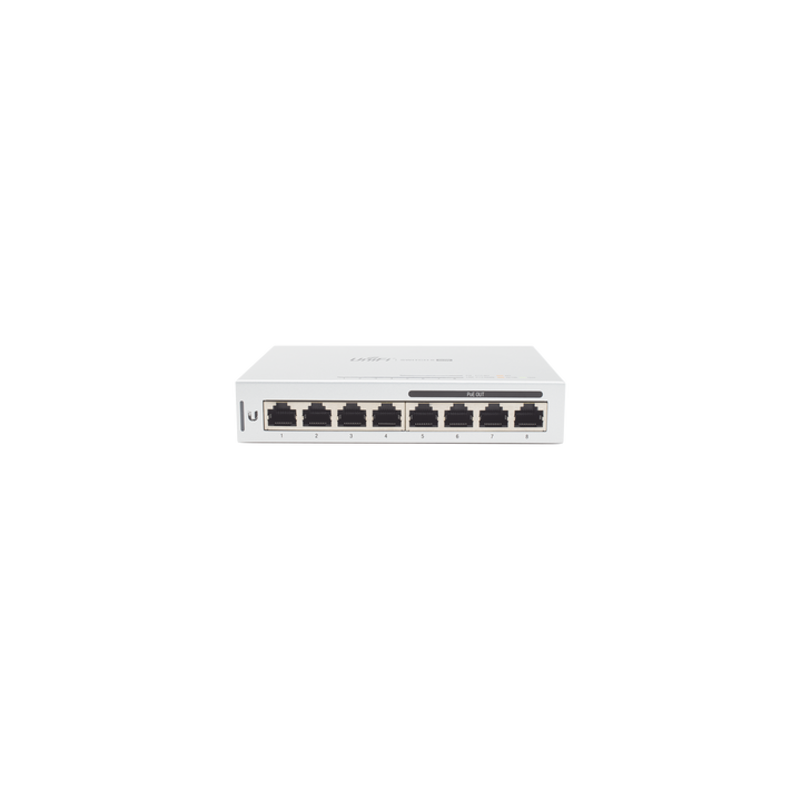 Switch UniFi Administrable capa 2 de 8 puertos Gigabit (4 Puertos Gigabit PoE 802.3af y 4 puertos Gigabit ethernet) 60W
