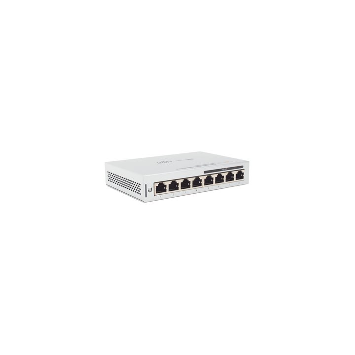 Switch UniFi Administrable capa 2 de 8 puertos Gigabit (4 Puertos Gigabit PoE 802.3af y 4 puertos Gigabit ethernet) 60W