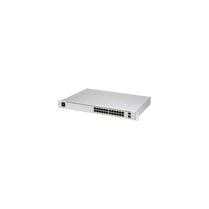 UniFi Switch USW-Pro-24, Capa 3 de 24 puertos Gigabit RJ-45 + 2 puertos 1/10G SFP+, pantalla informativa