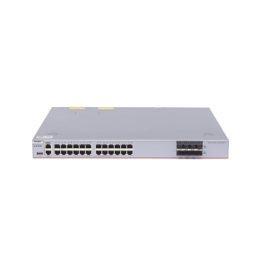 Switch Core Administrable Capa 3 con 24 puertos Gigabit + 8 SFP+ para fibra 10Gb, gestión gratuita desde la nube.