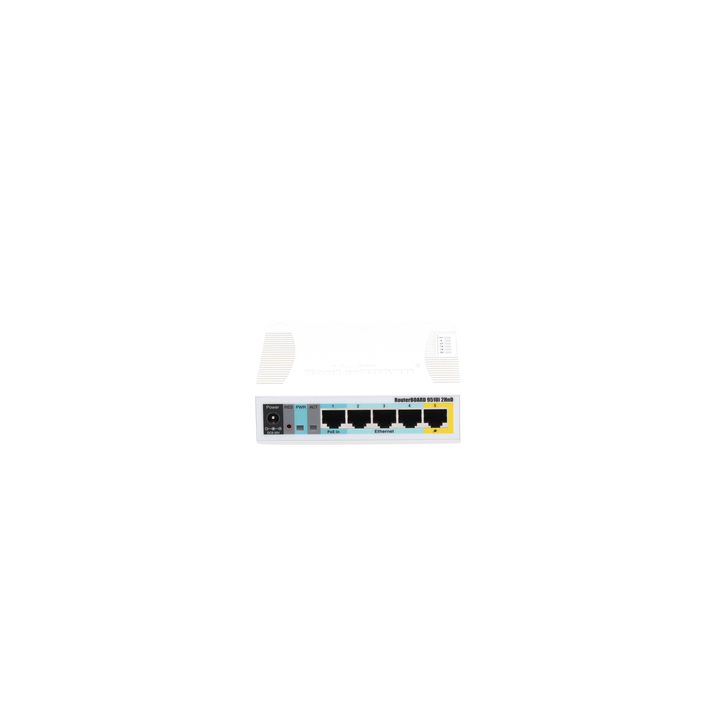 RouterBoard, 5 Puertos Fast, 1 Puerto USB, WiFi 2.4 GHz 802.11 b/g/n, Gran Cobertura con Antena 2.5 dbi, hasta 1 Watt