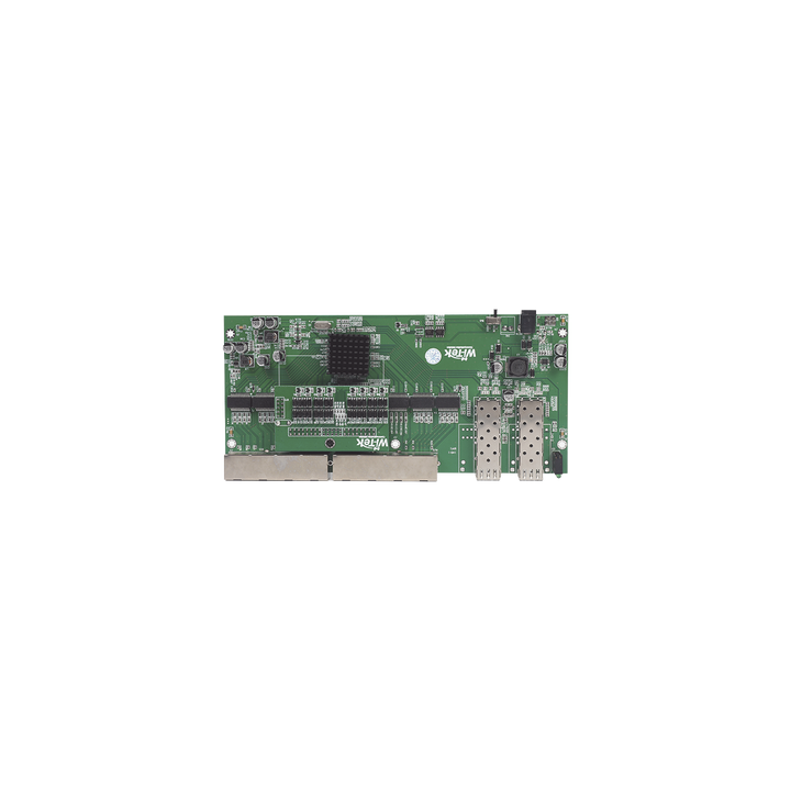 Switch WISP/FTTx con 7 puertos PoE inverso de 24V Pasivo (PoE in), 1 puerto PoE out de 24V + 2 SFP, Integrado con
