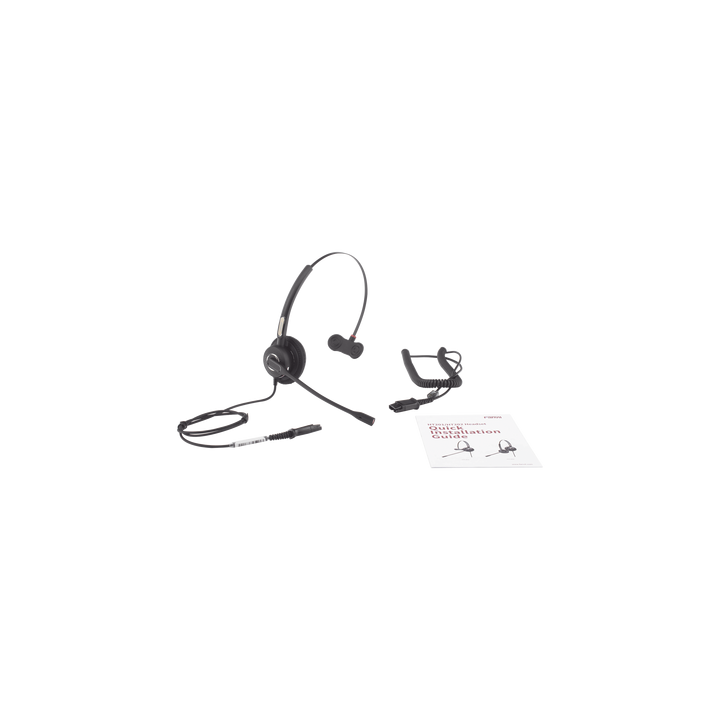 Diadema monoaural con tecnología antishock para teléfonos IP FANVIL y Polycom con micrófono de cancelación de