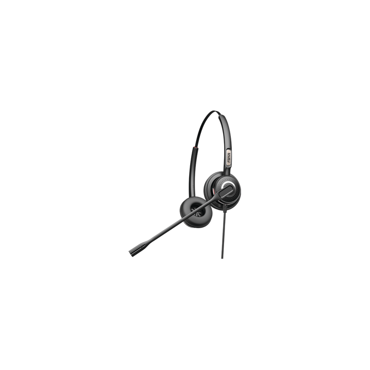 Diadema binaudal (duo) con tecnología antishock para teléfonos IP FANVIL y Polycom con micrófono de cancelación de