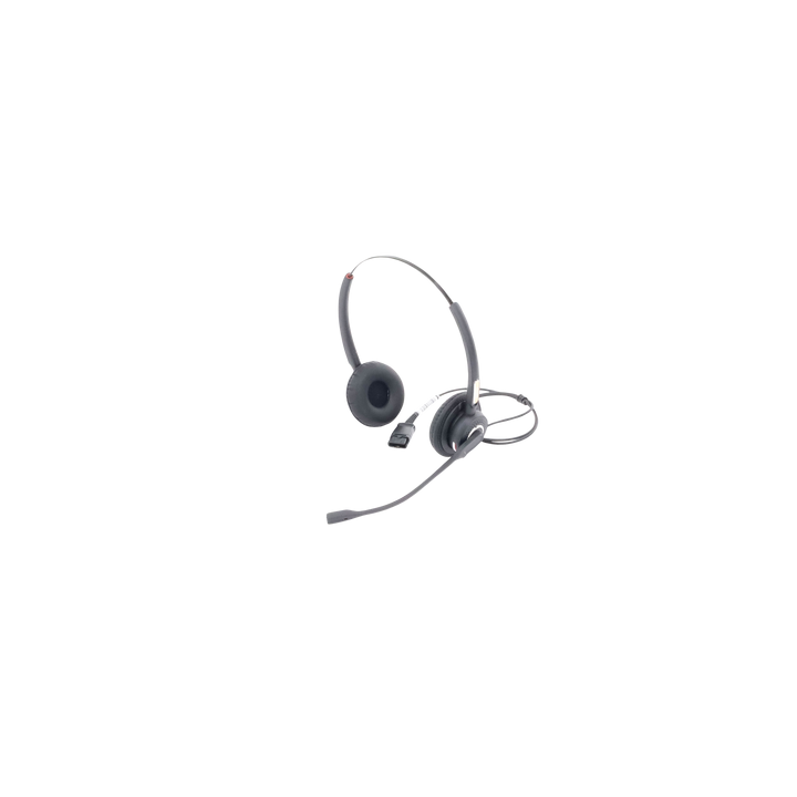 Diadema binaudal (duo) con tecnología antishock para teléfonos IP FANVIL y Polycom con micrófono de cancelación de
