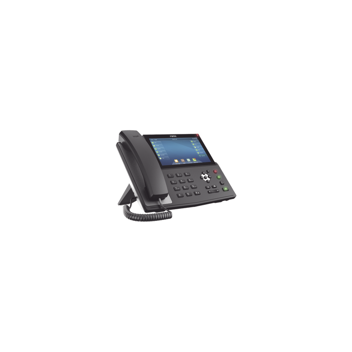 Teléfono IP empresarial para 20 lineas SIP, pantalla táctil, Bluetooth integrado para diadema, PoE y hasta 127