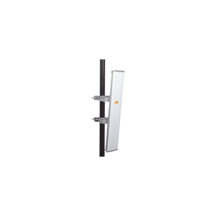Antena Sectorial MIMO 4X4 de 45 º,  4.9 - 6.4 GHz, IP55, Ganancia de 22 dBi, 4 Conectores N-hembra, Montaje y Jumper