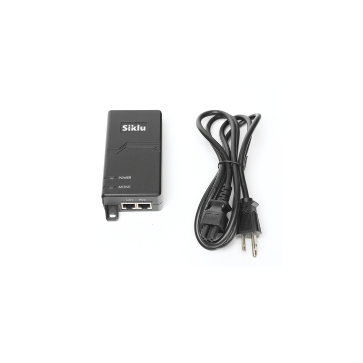 Inyector PoE Pasivo, 1 Gbps, 60 W, 55 Vcc, 100-240 Vca, Cable CA