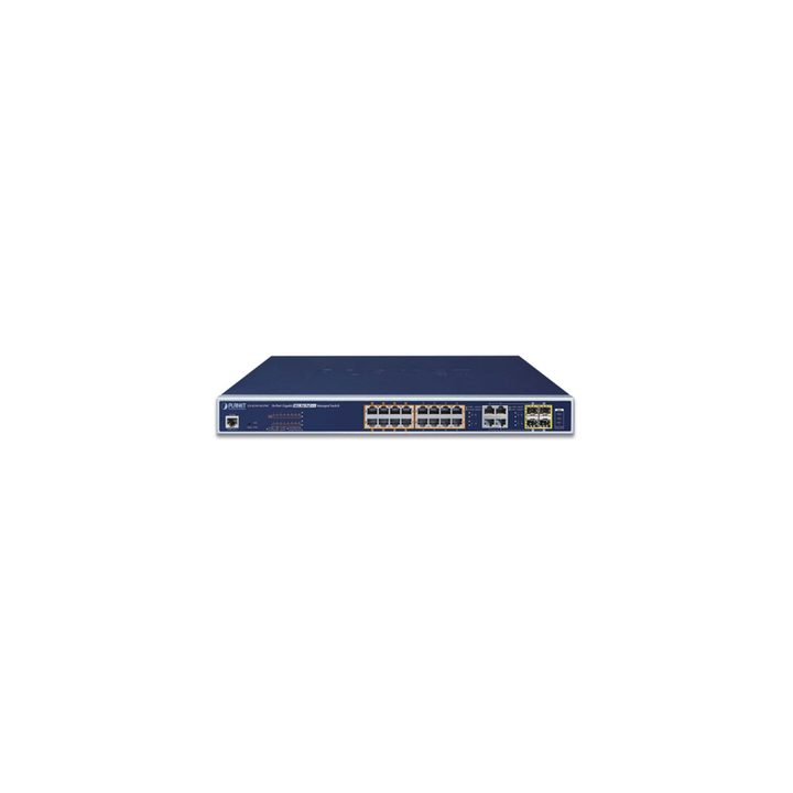 Switch administrable L2, 16 puertos 10/100/1000T Ultra PoE + 4 puertos Gigabit Combo TP/SFP