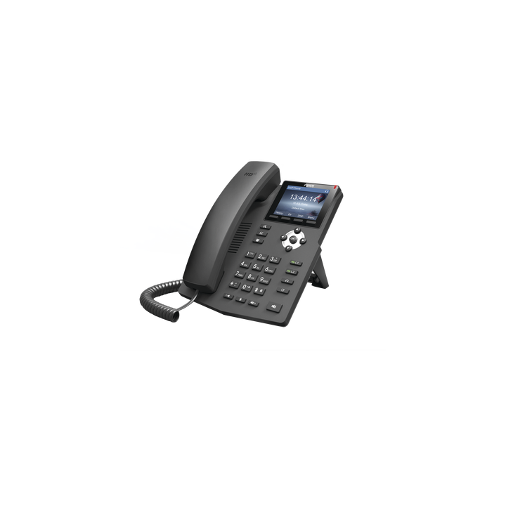 Teléfono IP empresarial para 2 lineas SIP con pantalla LCD de 2.4 Pulgadas a color y conferencia de 3 vías, PoE