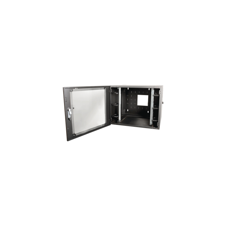 Gabinete de Pared Estándar de 19in, Abatible, de 12 UR, 610 mm de Profundidad, Color Negro