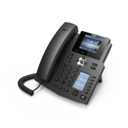 Teléfono IP empresarial para 4 Líneas SIP con 2 pantallas LCD, 6 teclas BLF/DSS, puertos Gigabit y conferencia de 3