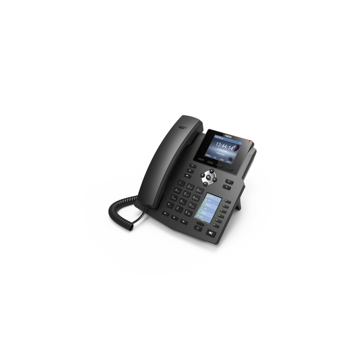 Teléfono IP empresarial para 4 Líneas SIP con 2 pantallas LCD, 6 teclas BLF/DSS, puertos Gigabit y conferencia de 3