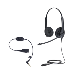 KIT, Diadema con cancelación de ruido, con accesorio para conexiones 3.5mm Incluye modelos BIZ-1500-DUO-QD y
