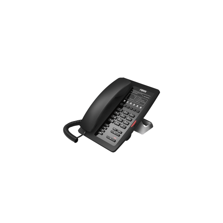 Teléfono IP para Hotelería, profesional con 6 teclas programables para servicio rápido (Hotline), plantilla