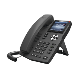 Teléfono IP empresarial para 2 lineas SIP con pantalla LCD de 2.8 pulgadas a color, puertos Gigabit y conferencia de 3