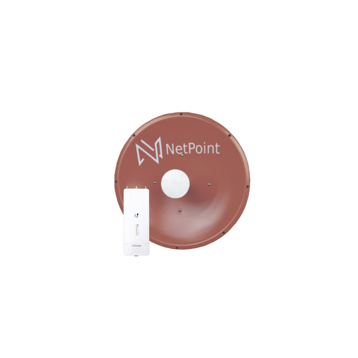 Kit de radio AF5XHD con antena NPTR3 de 37 dBi , Frecuencia (4.9-6.2 GHz), incluye jumper, ideal para distancias de