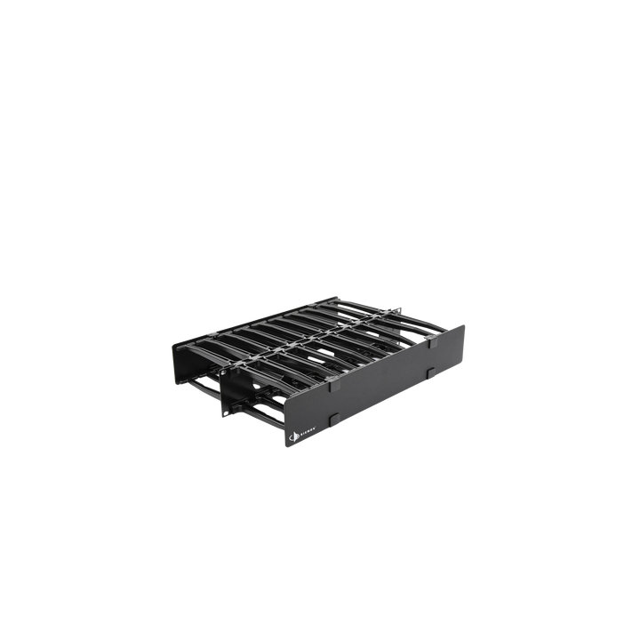 Organizador de Cable Horizontal RouteIT, Doble, Para Rack de 19in, 6in de profundidad, 2UR