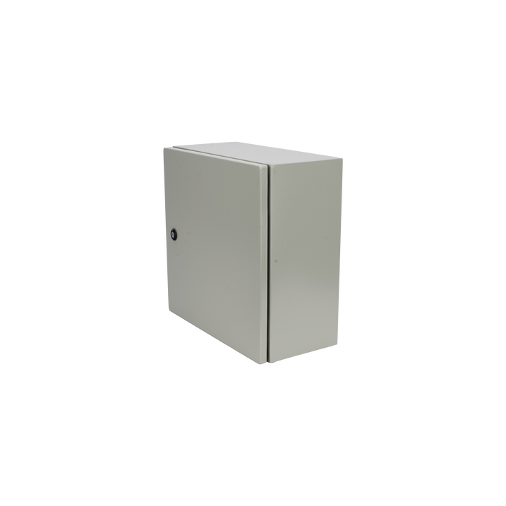 Gabinete de Acero IP66 Uso en Intemperie (400 x 400 x 200 mm) con Placa Trasera Interior de Metal y Compuerta Inferior