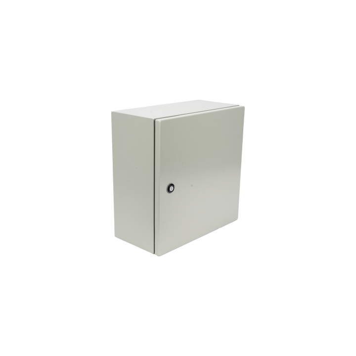 Gabinete de Acero IP66 Uso en Intemperie (400 x 400 x 200 mm) con Placa Trasera Interior de Metal y Compuerta Inferior