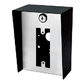 Gabinete para Montaje en Poste ENFORCER / Carcasa de Acero con Pintura en Polvo / Placa Frontal de Acero Inoxidable con