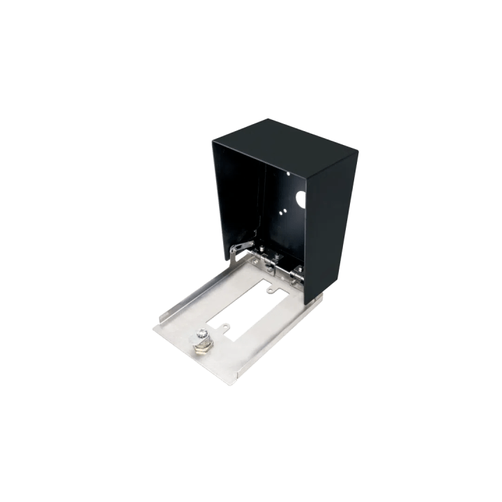 Gabinete para Montaje en Poste ENFORCER / Carcasa de Acero con Pintura en Polvo / Placa Frontal de Acero Inoxidable con