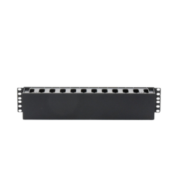 Organizador de Cables Horizontal de 2U para Rack de 19", Fabricado en Polímero Resistente a Deformaciones y Rayones