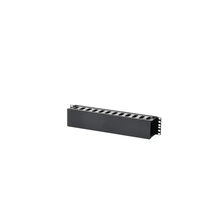 Organizador de Cables Horizontal de 2U para Rack de 19", Fabricado en Polímero Resistente a Deformaciones y Rayones