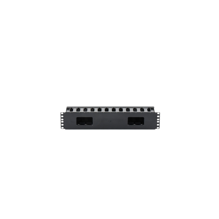 Organizador de Cables Horizontal de 2U para Rack de 19", Fabricado en Polímero Resistente a Deformaciones y Rayones