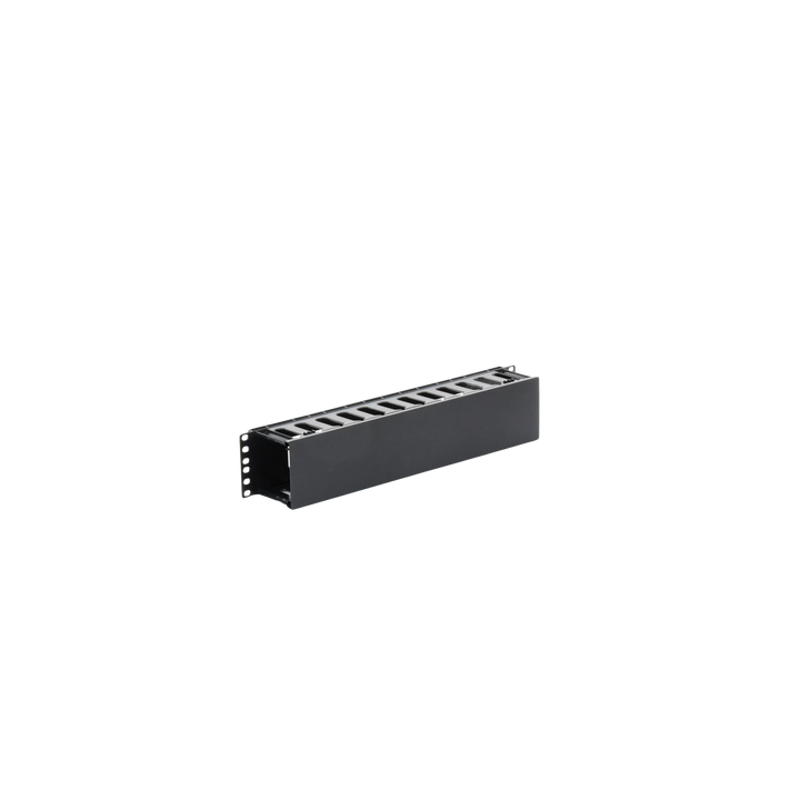 Organizador de Cables Horizontal de 2U para Rack de 19", Fabricado en Polímero Resistente a Deformaciones y Rayones
