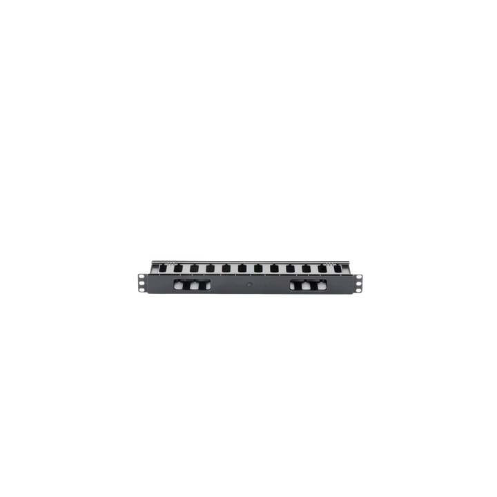 Organizador de Cables Horizontal de 1U para Rack de 19", Fabricado en Polímero Resistente a Deformaciones y Rayones