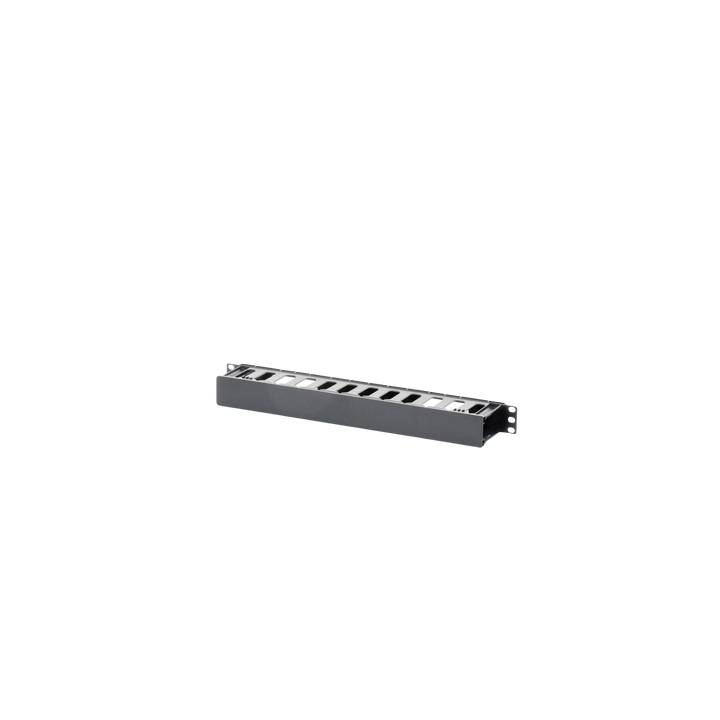 Organizador de Cables Horizontal de 1U para Rack de 19", Fabricado en Polímero Resistente a Deformaciones y Rayones