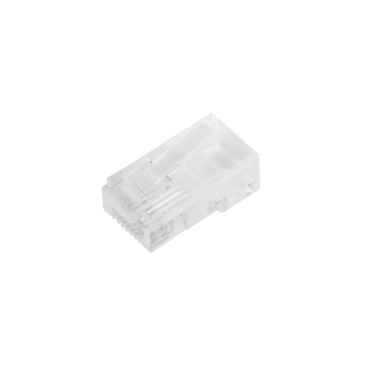 Bote con 100 Piezas de Plug Modular RJ45 Cat5e sin Blindaje, Chapado de Oro a 30 Micras para Durabilidad Extrema