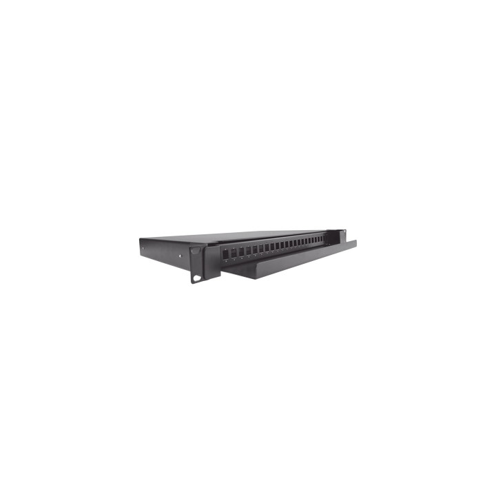 Distribuidor de Fibra Óptica Deslizable, Vacío, 19 Pulgadas (48.26 cm), Acepta 24 Adaptadores LC Duplex o LC Simplex