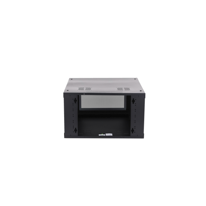 Gabinete de Pared con Puerta de Cristal Templado, 635 mm de Profundidad, 6U Rack de 19 in, Acero Reforzado