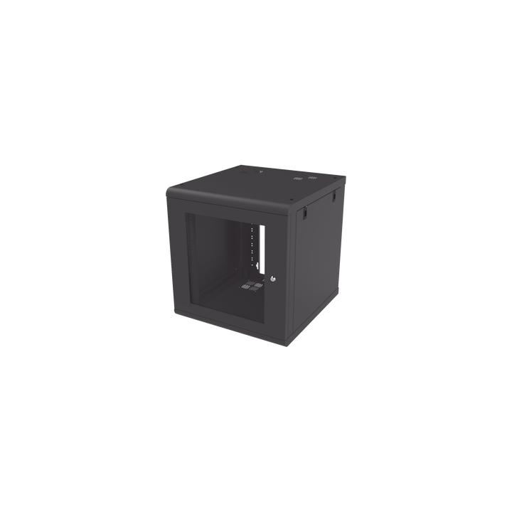Gabinete de Pared 12U de 635 mm de Profundidad, Rack de 19 in en Acero Reforzado: Compacto y Resistente para Soluciones