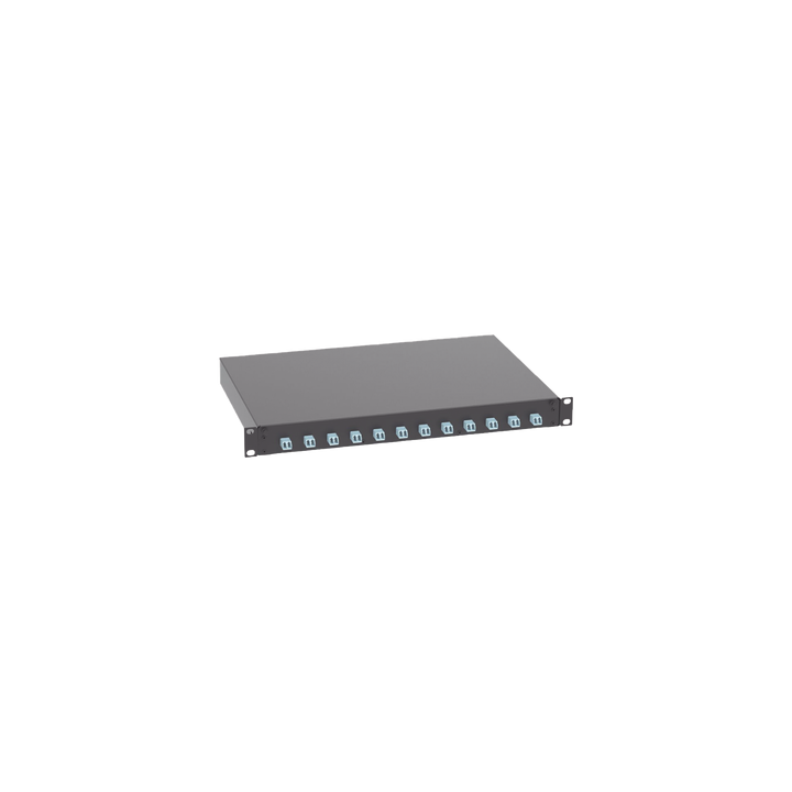 Distribuidor de Fibra Óptica, Con 12 Conectores LC Duplex (24 Fibras), Para Fibra Multimodo OM3/OM4, 1 UR