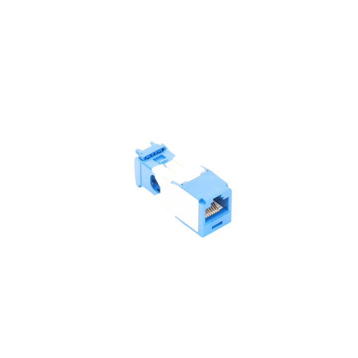 Conector Jack RJ45 Estilo TG, Mini-Com, Categoría 6A, de 8 Posiciones y 8 Cables, Color Azul
