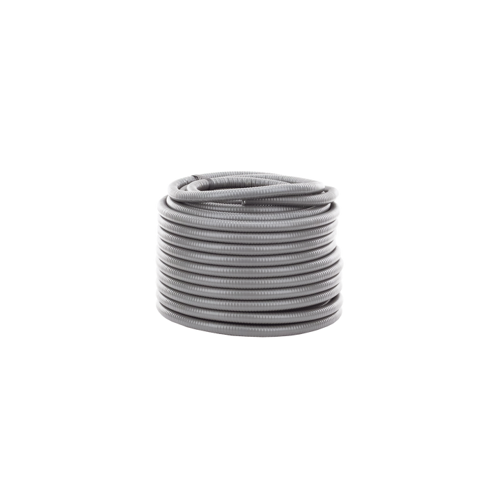 Tubo Flexible tipo Liquidtight de 3/4" (19 mm). Acero + PVC. Rollo de 50 Metros.