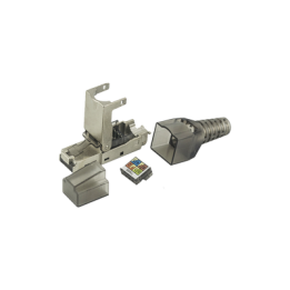 Plug RJ45 Blindado Categoría 6A - Sin Herramienta, para Terminación en Campo