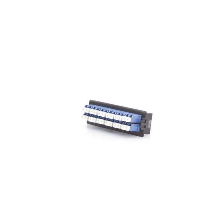 Placa Acopladora para Distribuidor de Fibra Óptica LP-ODF-8024, Incluye 12 Acopladores LC Duplex para Fibra Monomodo
