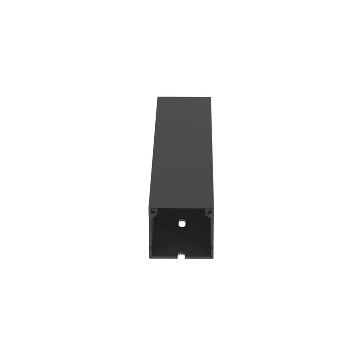 Canaleta Ranurada de PVC con Tapa, Tipo F, 44.5 mm de Ancho, 41.1 mm de Alto y 2 m de Largo, Color Gris