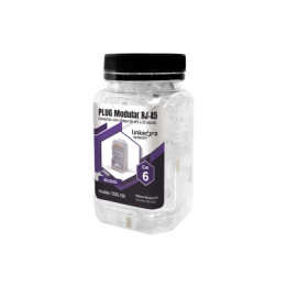 Bote con 100 Piezas de Plug Modular RJ45 Cat6 Blindado, Chapado de Oro a 30 Micras para Durabilidad Extrema SIN PIN de