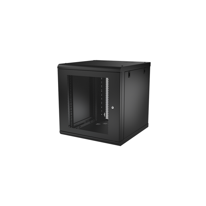 Gabinete de Pared 12U de 635 mm de Profundidad, Rack de 19 in en Acero Reforzado: Compacto y Resistente para Soluciones