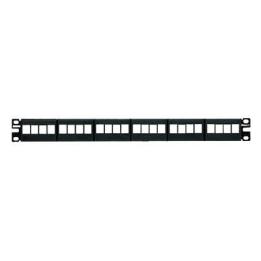 Panel de Parcheo Modular Keystone (Sin Conectores), de 24 Puertos, Espacio Para Identificación con Etiqueta Adhesiva,