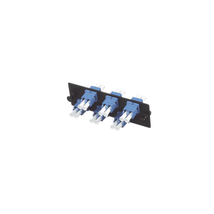 Placa Acopladora de Fibra Óptica FAP, con 6 Conectores LC Duplex (12 Fibras), para Fibra Monomodo OS1/OS2, Color Azul